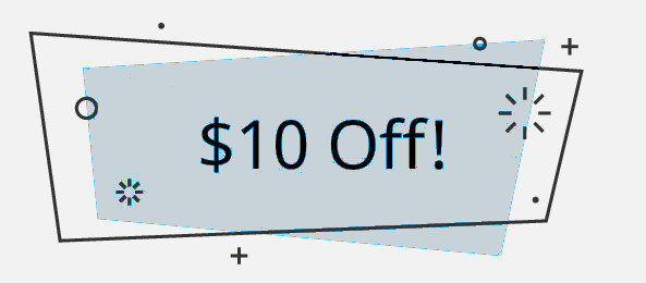 $10 Off Grey